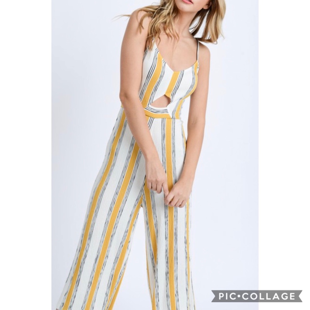Cropped Jumpsuit with Cutout